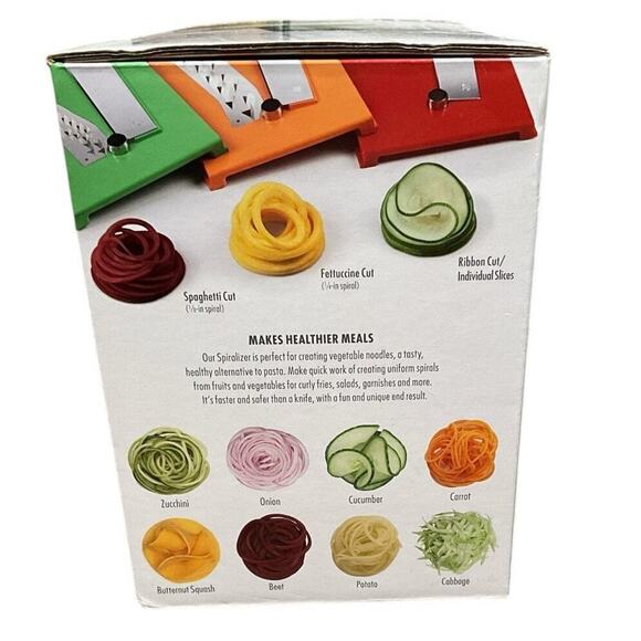 OXO Good Grips Fruit Vegetable Spiralizer 3 Blades NWB Tabletop Strong Hold - Picture 3 of 6